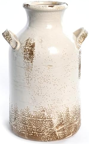 Quoowiit Ceramic Rustic Farmhouse Vase 14 Inch