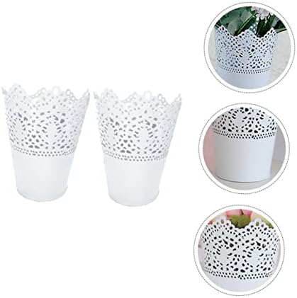 2pcs Elegant Iron Flower Vase for Home Decor and Wedding Centerpieces