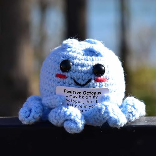 KALAWALK Funny Mini Crochet Animal Octopus Head Decoration