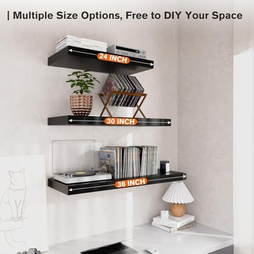 JPND Floating Shelf Set of 2 Black