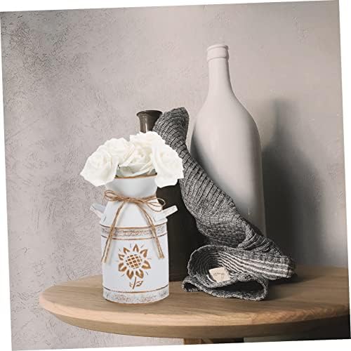 Retro Metal Flower Bucket Vase for Home and Garden