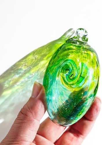 6PCS Colorful Blown Glass Egg Hanging Ornaments