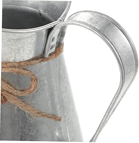 Vintage Iron Sheet Bucket for Home Decor Silver Finish