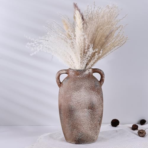Rustic Ceramic Vase with 2 Handles
