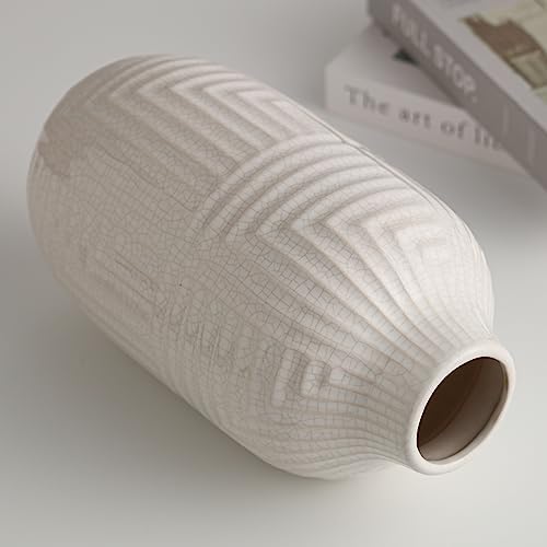 HJN White Ceramic Vase - Modern 106 H