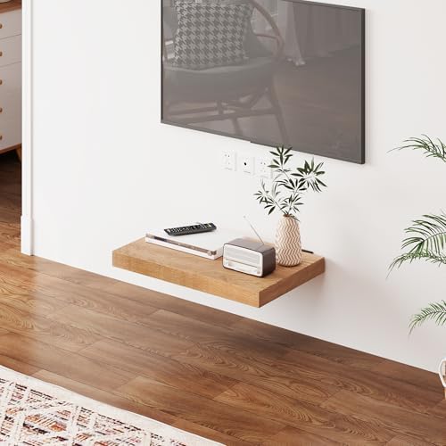 Solid Oak Floating Shelves 16x10 Inch Heavy Duty