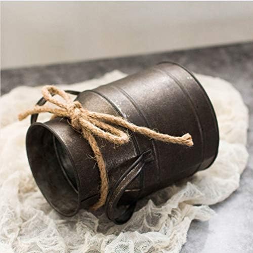 Hemoton 2 Pcs Shabby Chic Flower Vase Metal Pitcher Vase