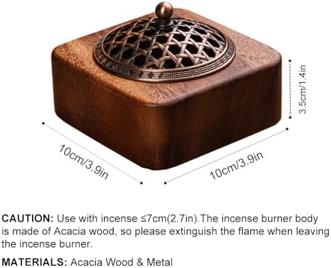 MIGAKU HOME Square Incense Burner Holder 4 Inch