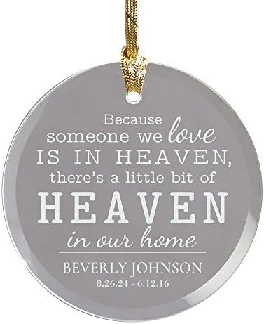 GiftsForYouNow Memorial Round Glass Ornament 3x3