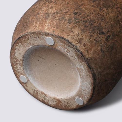9 Inch Brown Terracotta Rustic Vase for Home Decor