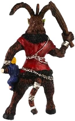 Krampus Christmas Ornament Decorative Figurine with Silver String