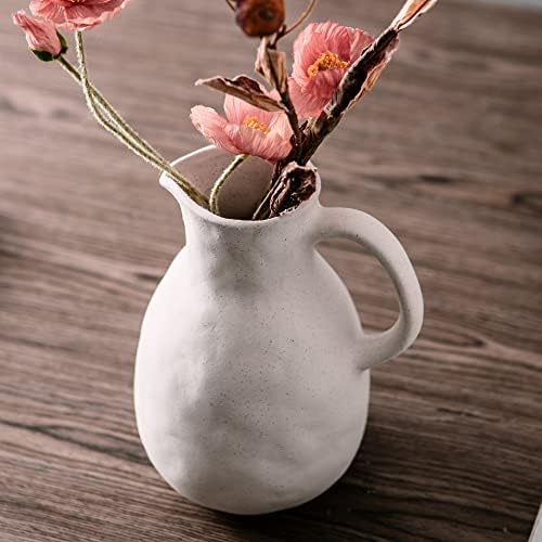 Kimdio Ceramic Vase with Handle Modern Farmhouse Decor