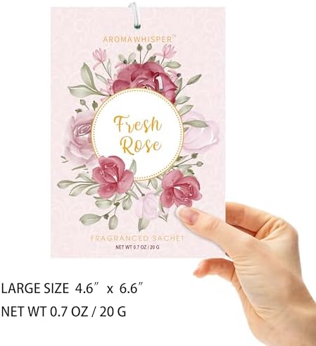 Fresh Rose Scented Sachets - 8 Pack Long Lasting Home Fragrance