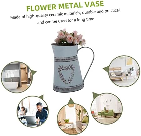 Stobaza 1pc Kettle Shape Iron Flower Vase for Home Decor