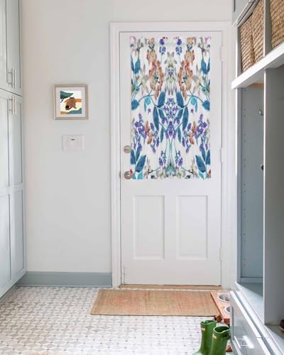 Elegant Door Curtains 54x40 Sheer Panel with Tiebacks