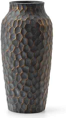 125 Inch Ceramic Rustic Antique Vase with Bronze Finish