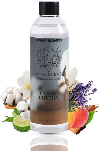 Clean Cotton Aberscent Premium Reed Diffuser Oil Refill 85 Fl Oz