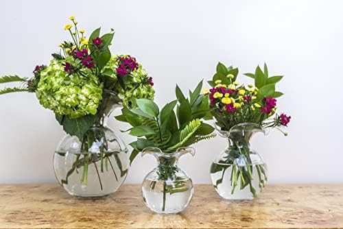 Vietri Hibiscus Clear Bud Vase 55 H