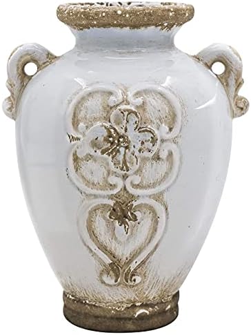 White Vintage Ceramic Vase - 67 Inch Height