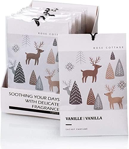 12 Pack Vanilla Scented Drawer Deodorizer Sachets