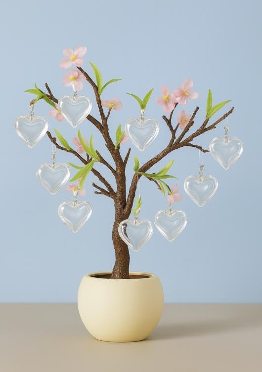Clear Glass Heart Ornament 175 in Elegant Hanging Decoration