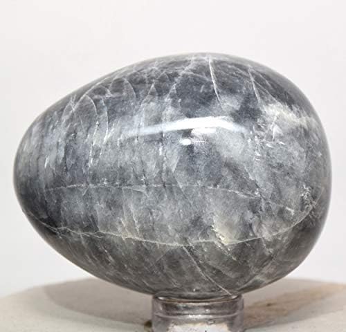 HQRP 55mm Black Moonstone Egg with Stand