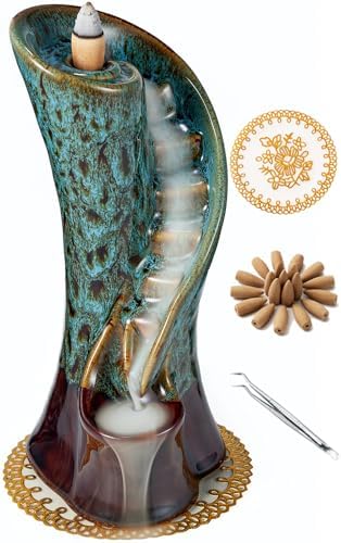 Unique Cloud Stairs Ceramic Incense Holder with Backflow Cones