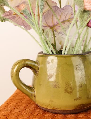 Ceramic Vase with Handle for Home Decor