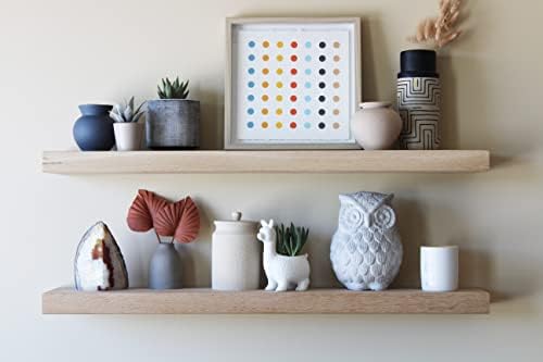 Urban Legacy Unfinished White Oak Floating Shelves Set of 2