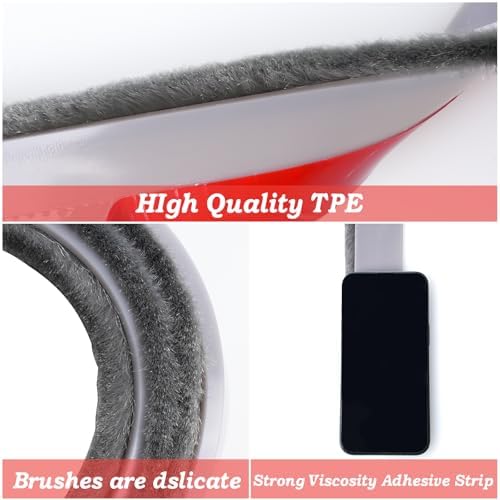 2 Pcs Door Sweep for Bottom of Door Gray 3937 Inches Long