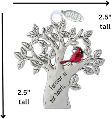 Memorial Ornament with Cardinal Symbol - Sympathy Gift for Men or Women 1