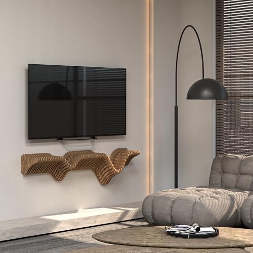 BATAMEX 40 Inch Wavy Parametric Floating Shelf TV Unit