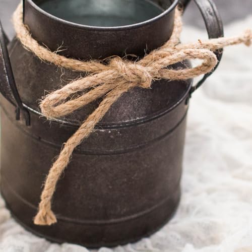 Rust Paint Flower Vase Rustic Metal Milk Can Bucket Decor