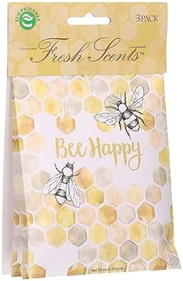 Willowbrook Fresh Scents Scented Sachet 3 Pack Bee Happy