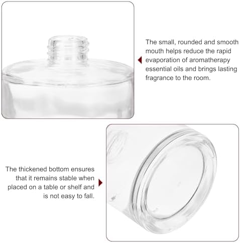 HARFINGTON 4pcs 250ml Empty Glass Diffuser Bottles