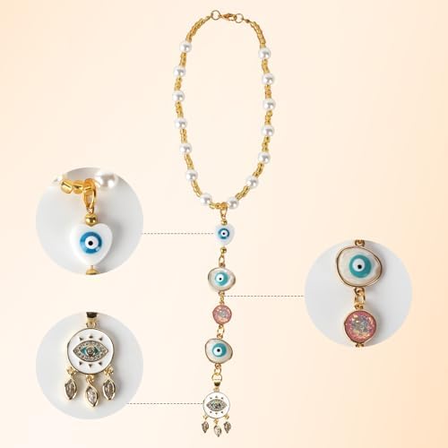Mikovivi Gold Evil Eye Car Hanging Ornament