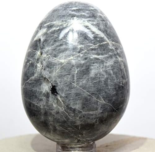 HQRP 57mm Black Moonstone Egg with Stand