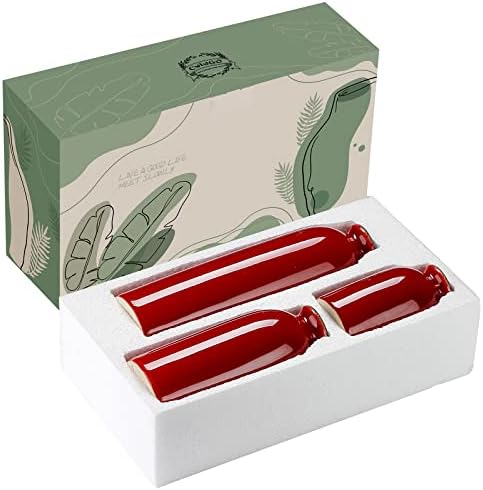 CwlwGO 3 Piece Ceramic Vase Set for Modern Farmhouse Decor