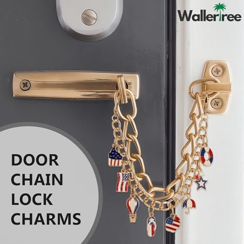 4th of July Gold Plated Door Chain Lock Charms