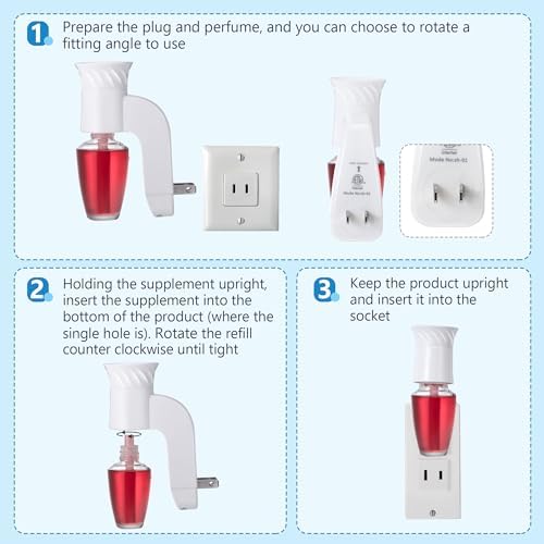 4 Pack Wall Fragrance Plug In Compatible with Bath and Body Works WallFlower
