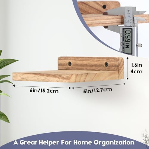 NIUBEST Small Floating Shelf - 5x6 Inch Set of 3