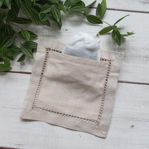 HCRAFT Hand Embroidered Lavender Sachet Bags Set of 3