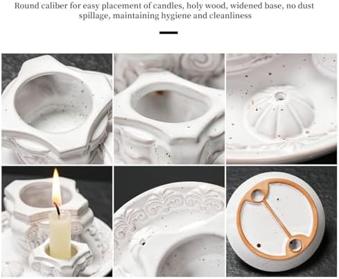 4-in-1 Ceramic Incense Holder with Ash Catcher