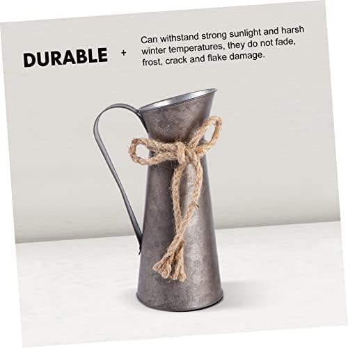 Vintage Desktop Flower Bucket Iron Plant Pot for Home Decor