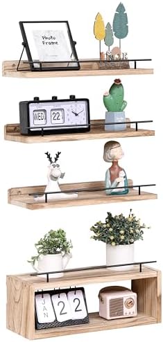 WONFUlity Floating Bathroom Shelves with Toilet Paper Holder