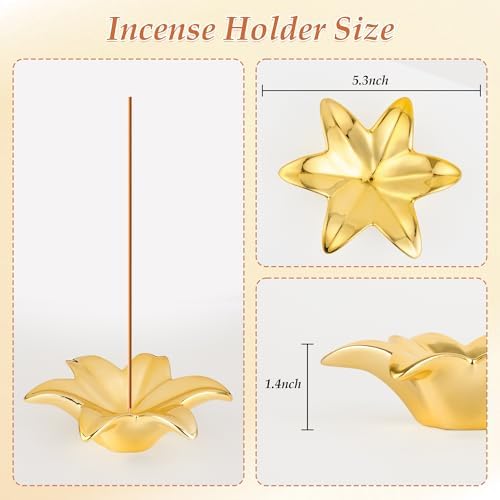 Eunoir Blooming Flower Incense Holder Gold