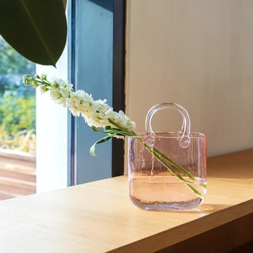 106 Inch Clear Glass Vase with Bubble Design for Valentines Day and Wedding Anniversaries