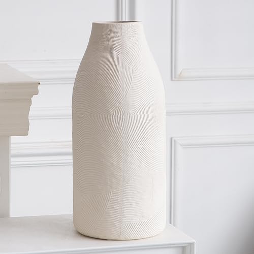 Banllis Large Textured Ceramic Vase for Modern Farmhouse Decor