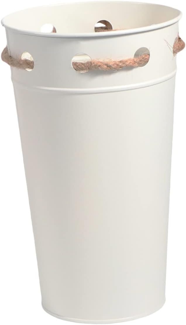 Cabilock Vintage Iron Bucket Flower Vase Decor