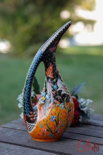 EliPOT Turkish 12 Inch Ceramic Swan Vase